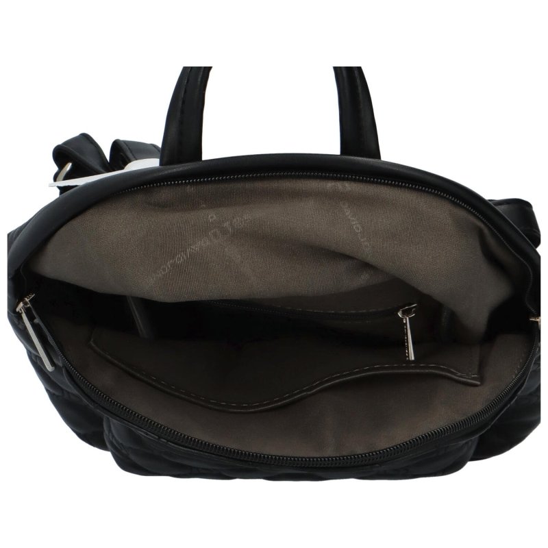 Trendový dámský koženkový batoh Danai, černá