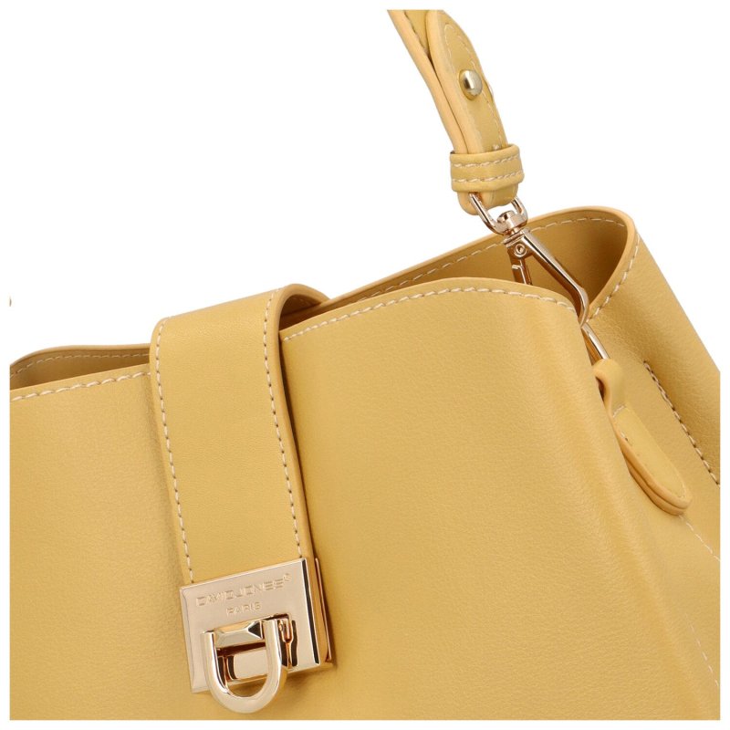 Elegantní dámská koženková kabelka Melina, žlutá