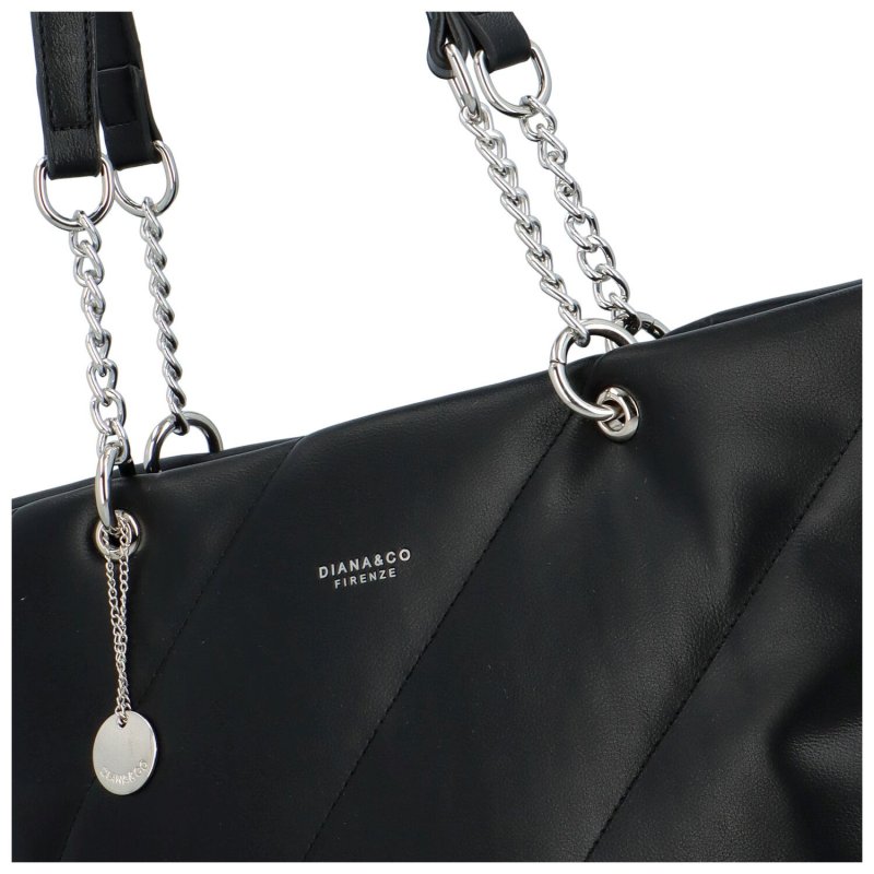 Elegantní dámská koženková kabelka přes rameno Susan, černá