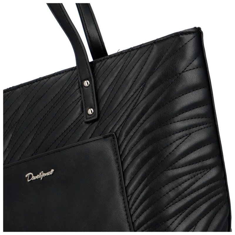 Elegantní dámská koženková kabelka přes rameno Jasna, černá