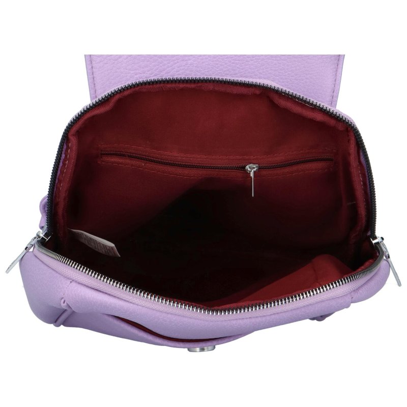 Stylový dámský koženkový batoh Gyda, jemná fialová