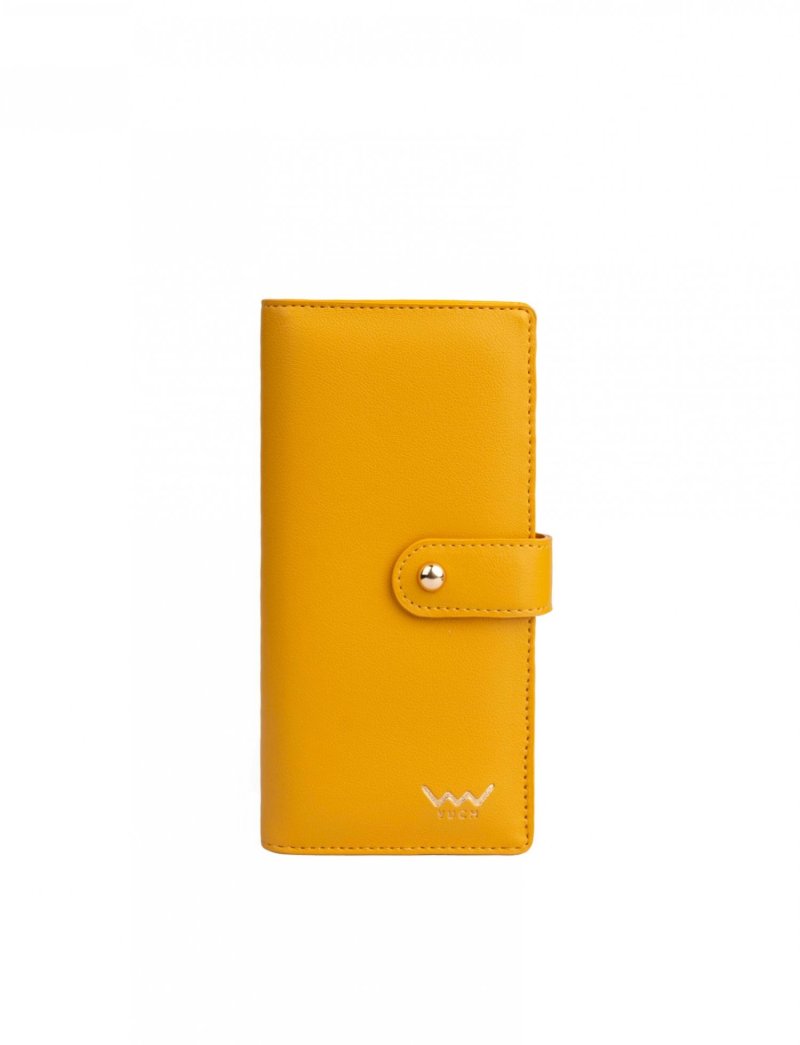 Velká dámská koženková peněženka VUCH Frima, žlutá