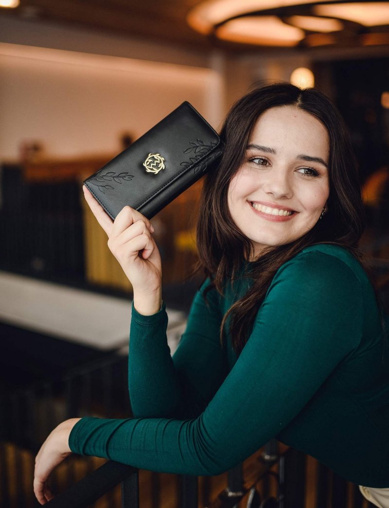 Elegantní dámská koženková peněženka VUCH Lisett, černá