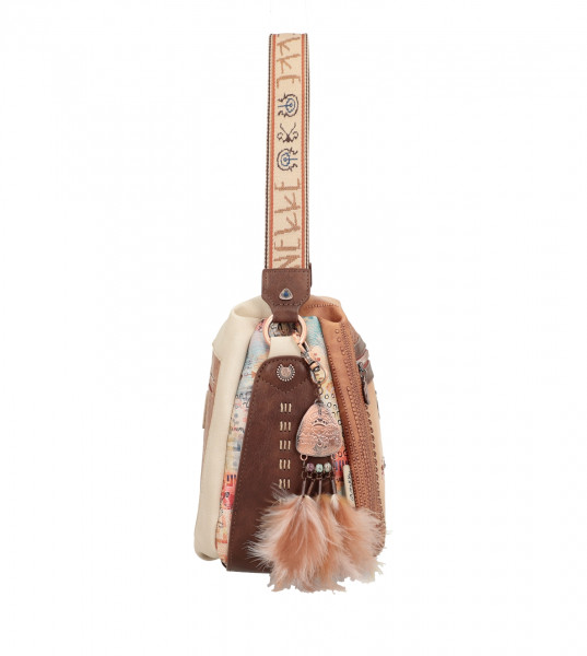 Dámská koženková taška přes rameno Anekke Menire Tribe, hnědá