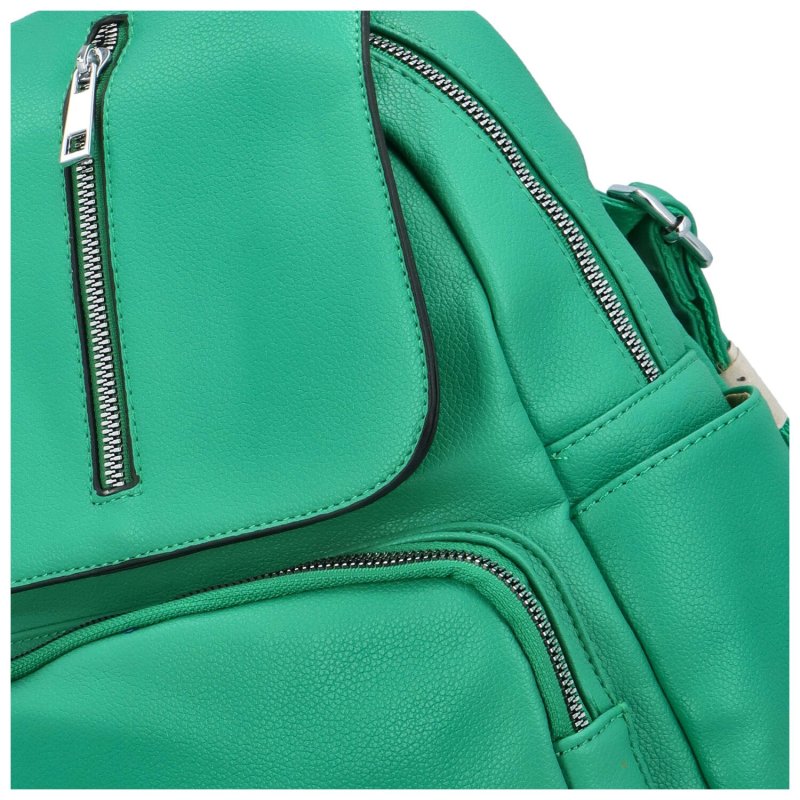 Dámský koženkový batůžek Caleen, zelená