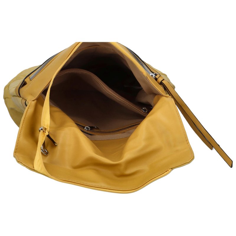 Dámský koženkový batůžek Peggy, žlutá