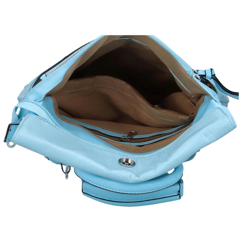 Dámský koženkový batůžek Peggy, světle modrá