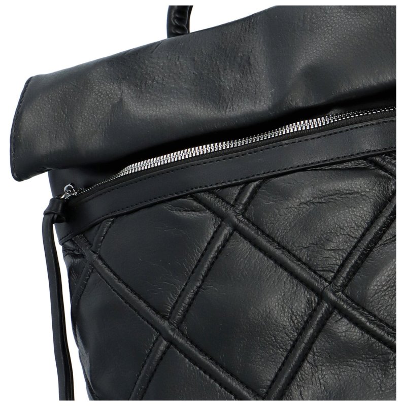 Dámský koženkový batůžek Peggy, černá