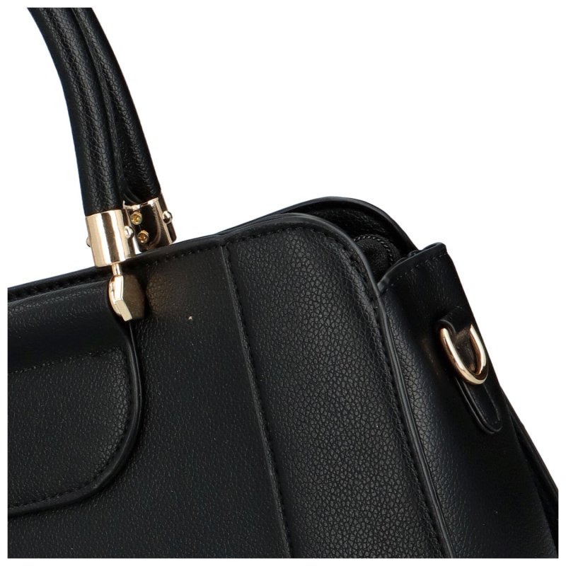 Elegantní dámská koženková kabelka Bujop, černá