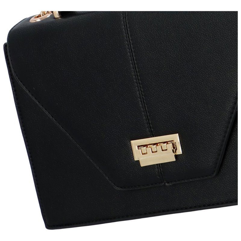 Elegantní dámská koženková kabelka do ruky Ernya, černá
