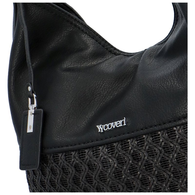 Trendová koženková kabelka na rameno Kitti, černá