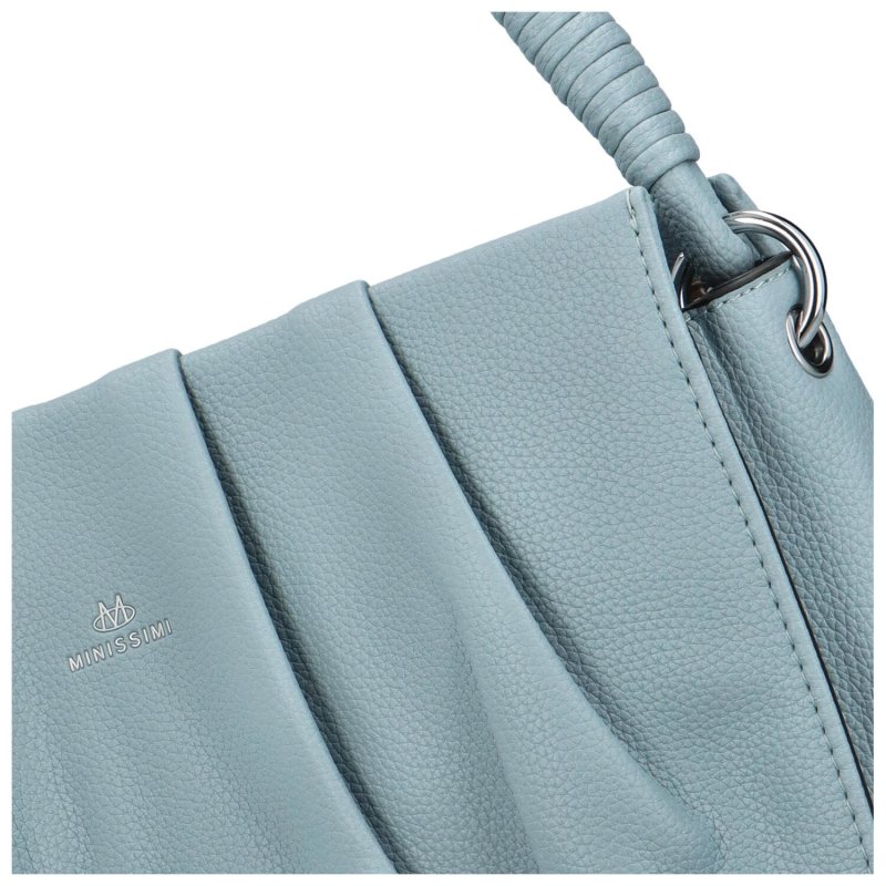 Elegantní dámská koženková kabelka Evelyn, modrá
