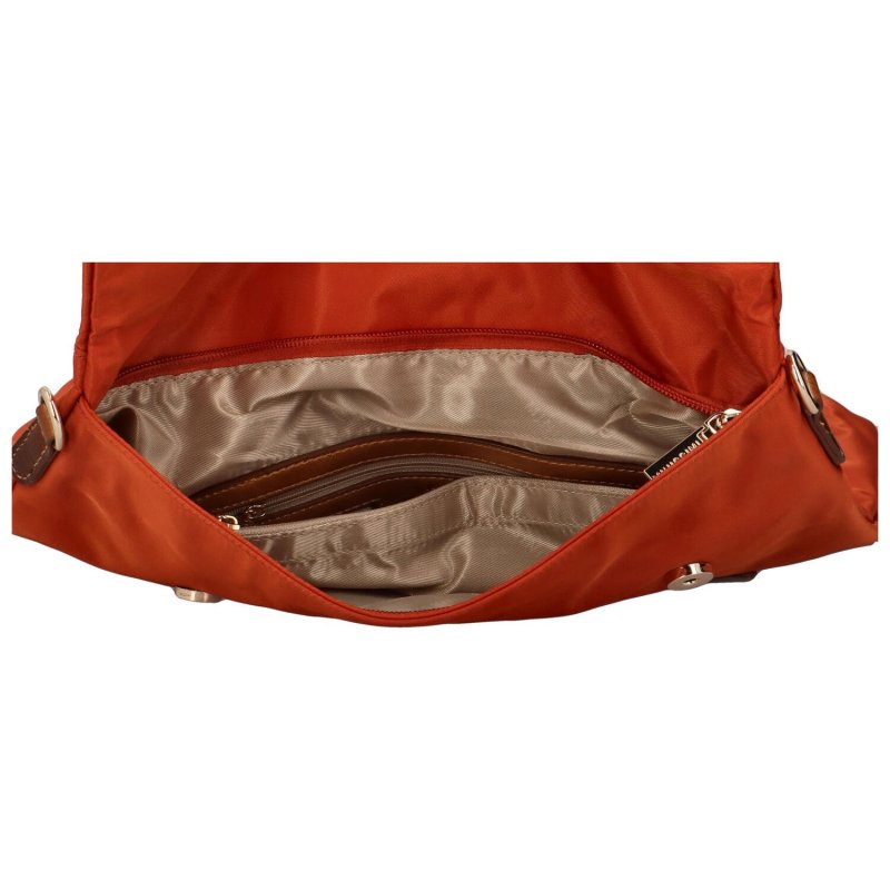 Městský dámský látkový batoh s kapsou na přední straně Kata, oranžový