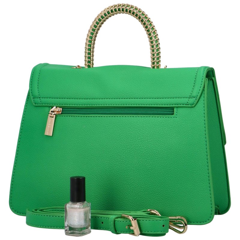 Elegantní dámská koženková kabelka se zlatou rukojetí Anabela, zelená