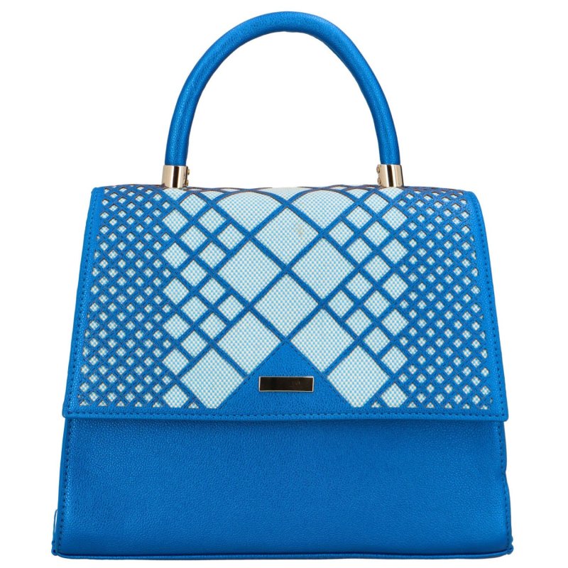 Elegantní dámská koženková kabelka do ruky Runa, modrá