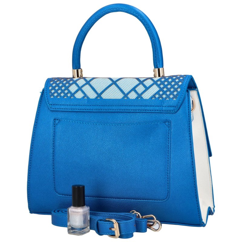 Elegantní dámská koženková kabelka do ruky Runa, modrá