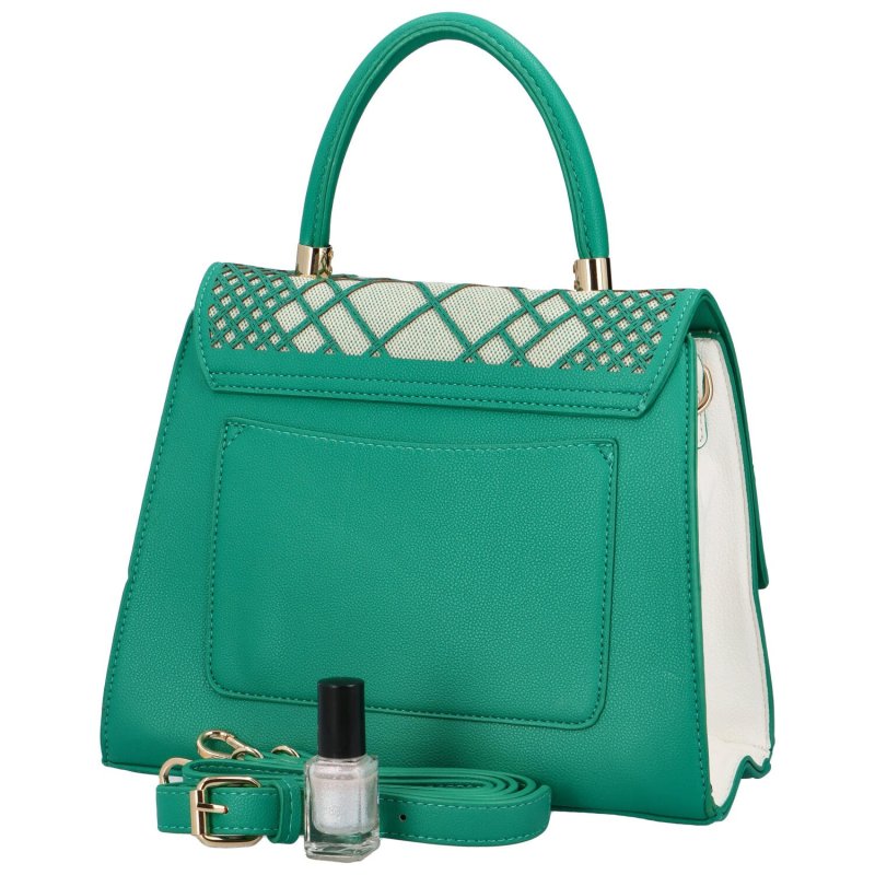 Elegantní dámská koženková kabelka do ruky Runa, zelená