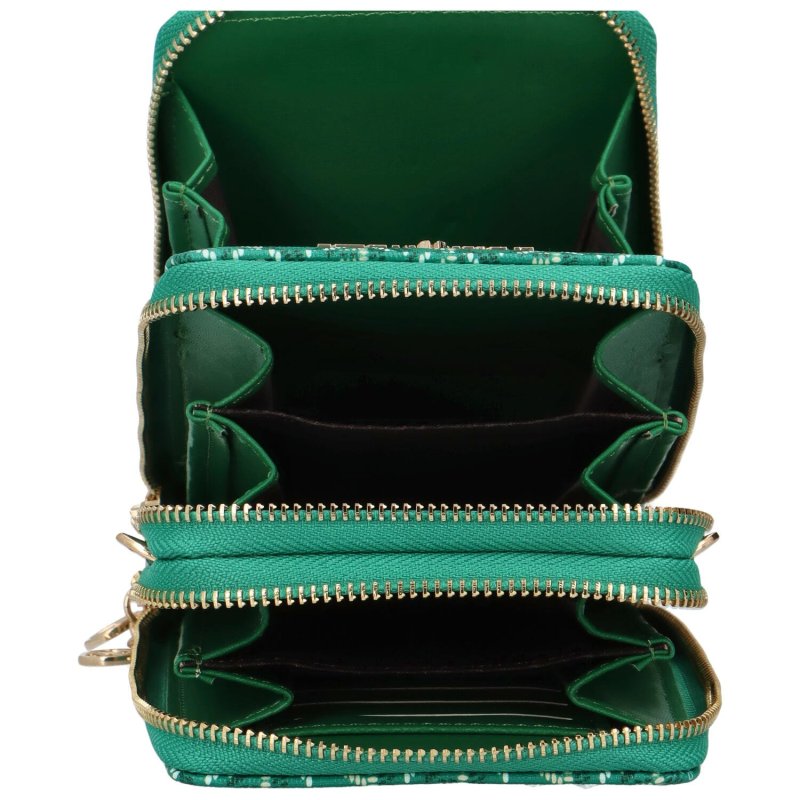 Výrazná multifunkční kapsa s dlouhým popruhem Erma, zelená