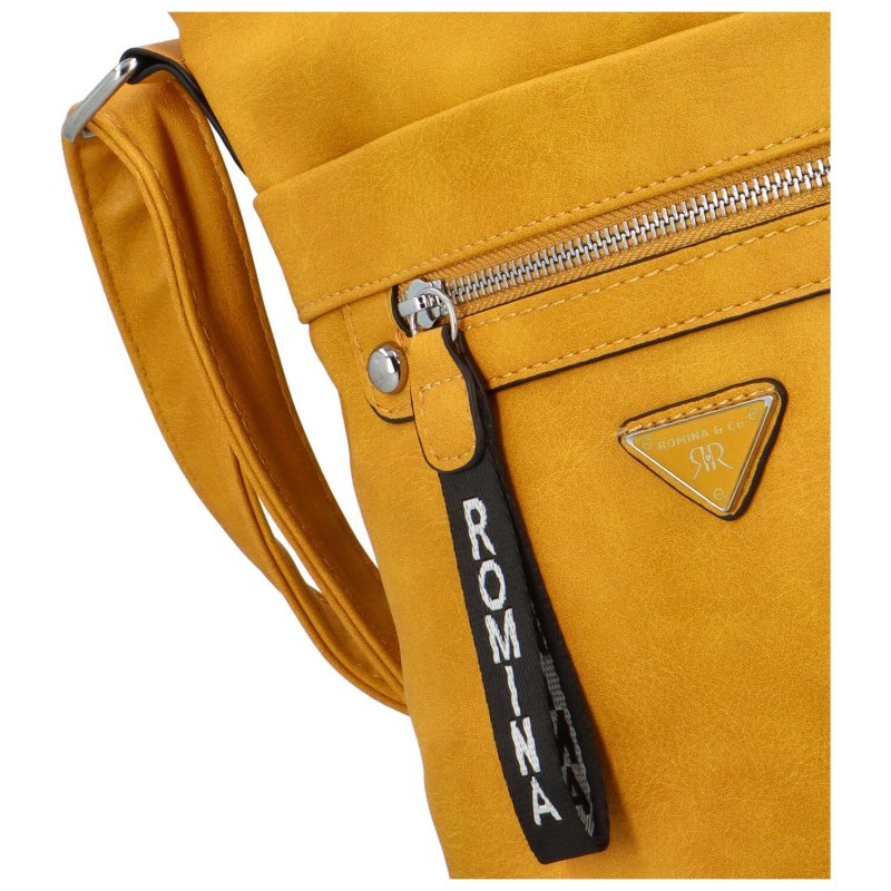Trendová dámská crossbody kabelka Roxana, žlutá