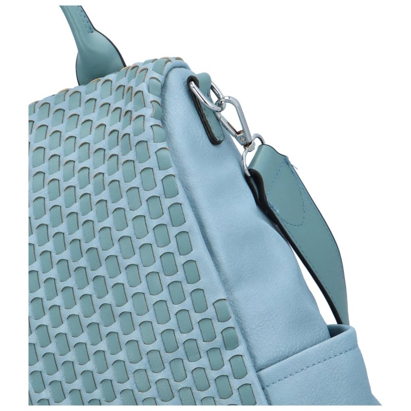 Osobitý dámský koženkový batoh Zita, modrá