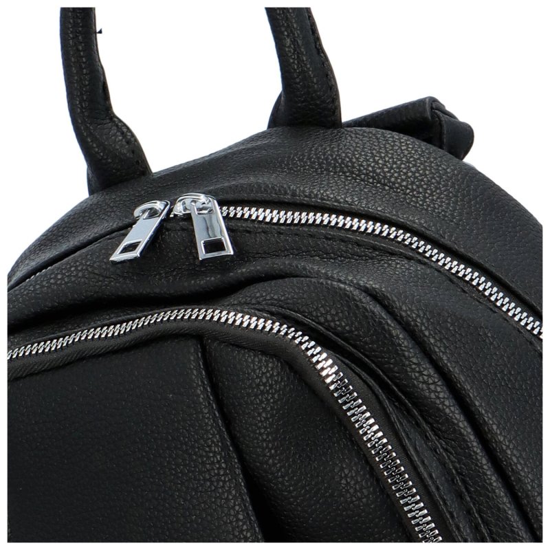 Městský dámský koženkový batoh Marfa, černá