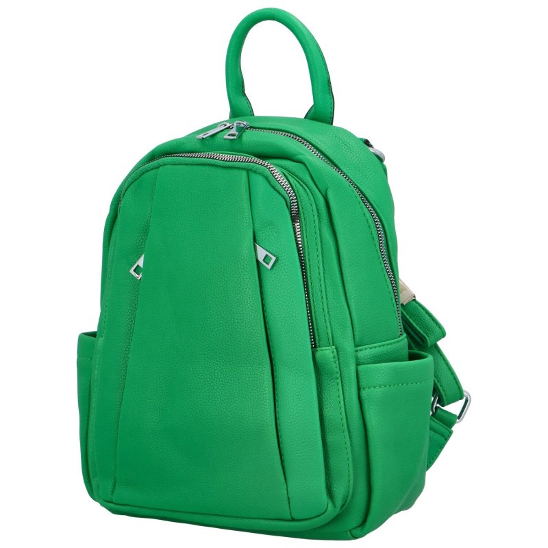 Městský dámský koženkový batoh Marfa, zelený
