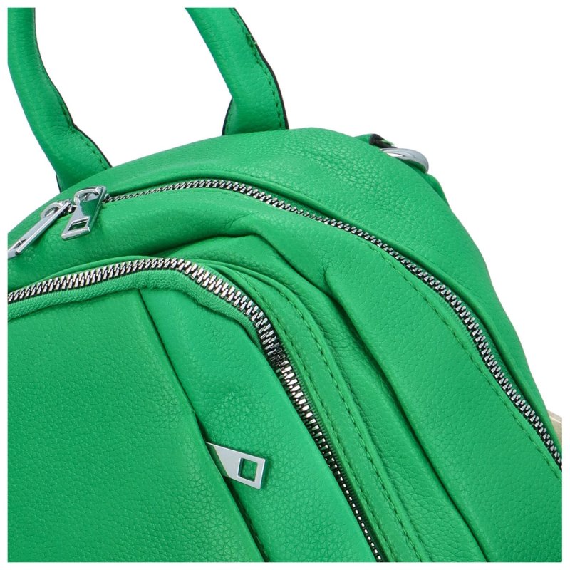 Městský dámský koženkový batoh Marfa, zelený