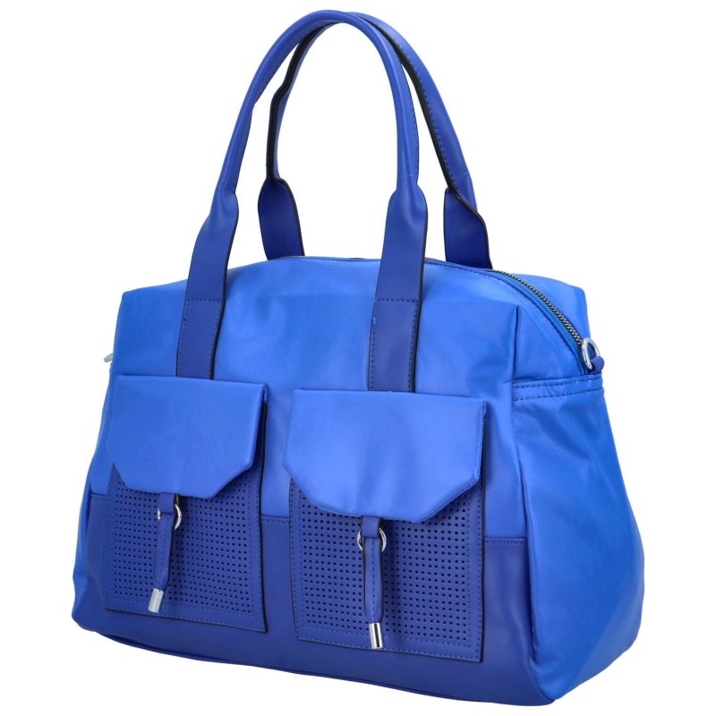 Víkendová dámská koženková taška Norma, modrá