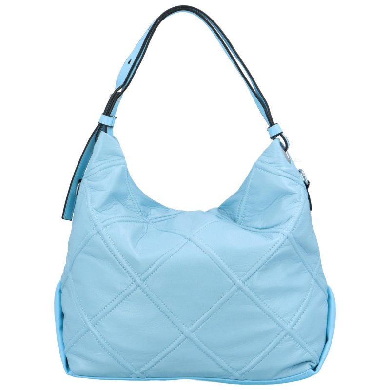 Trendy dámská koženková kabelka s prošíváním Melinda, modrá