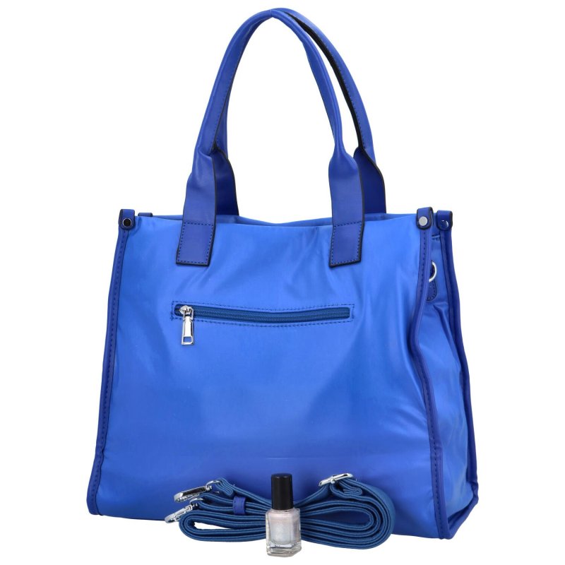 Výrazná dámská koženková kabelka Dona, modrá