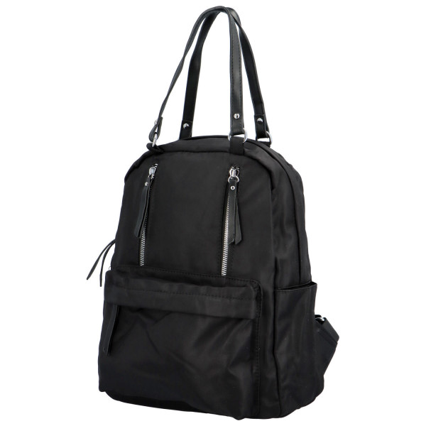 Moderní dámský látkový kabelko batoh Anita, černá