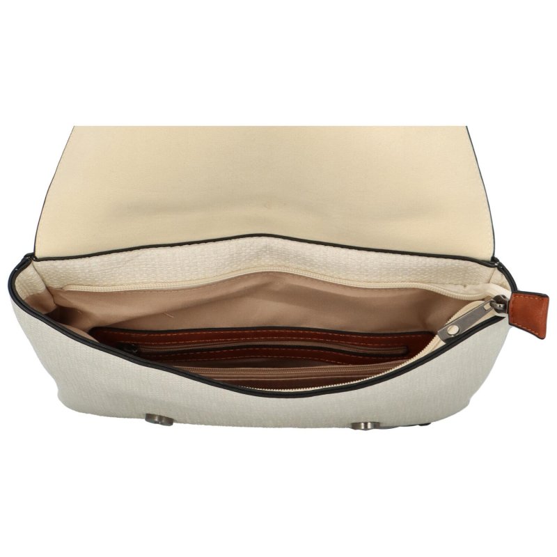 Trendový dámský koženkový batoh Nava, béžový