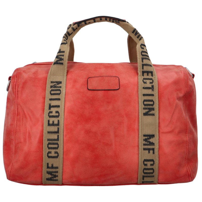 Cestovní dámská koženková kabelka Gita, červená