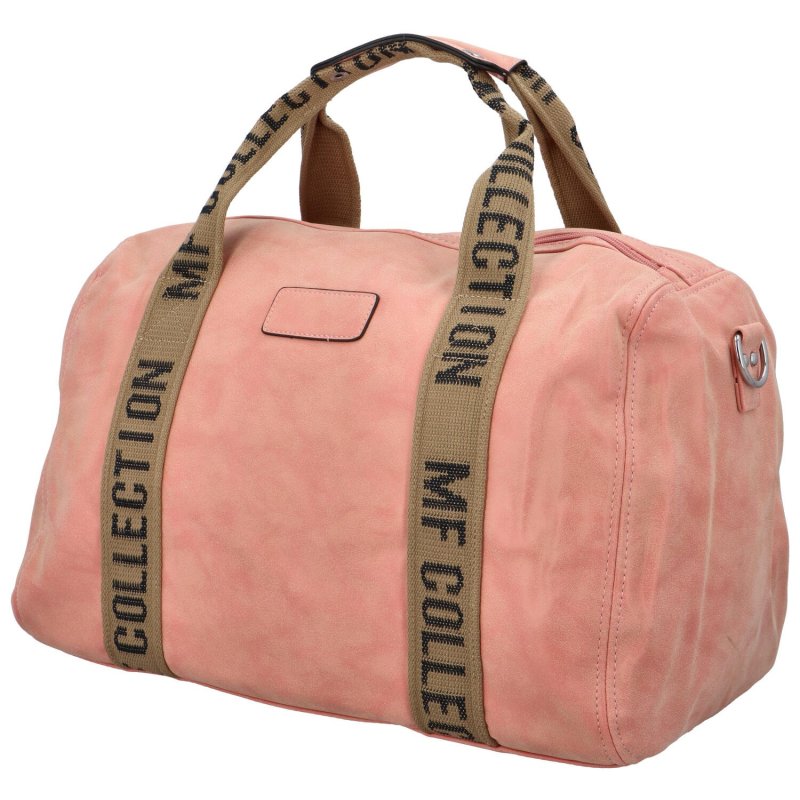 Cestovní dámská koženková kabelka Gita, růžová
