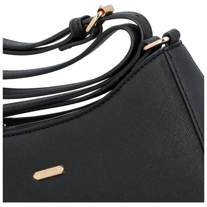 Jednoduchá dámská koženková kabelka přes rameno Alexa, černá