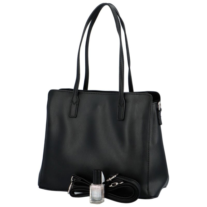 Klasická dámská koženková kabelka Amy, černá