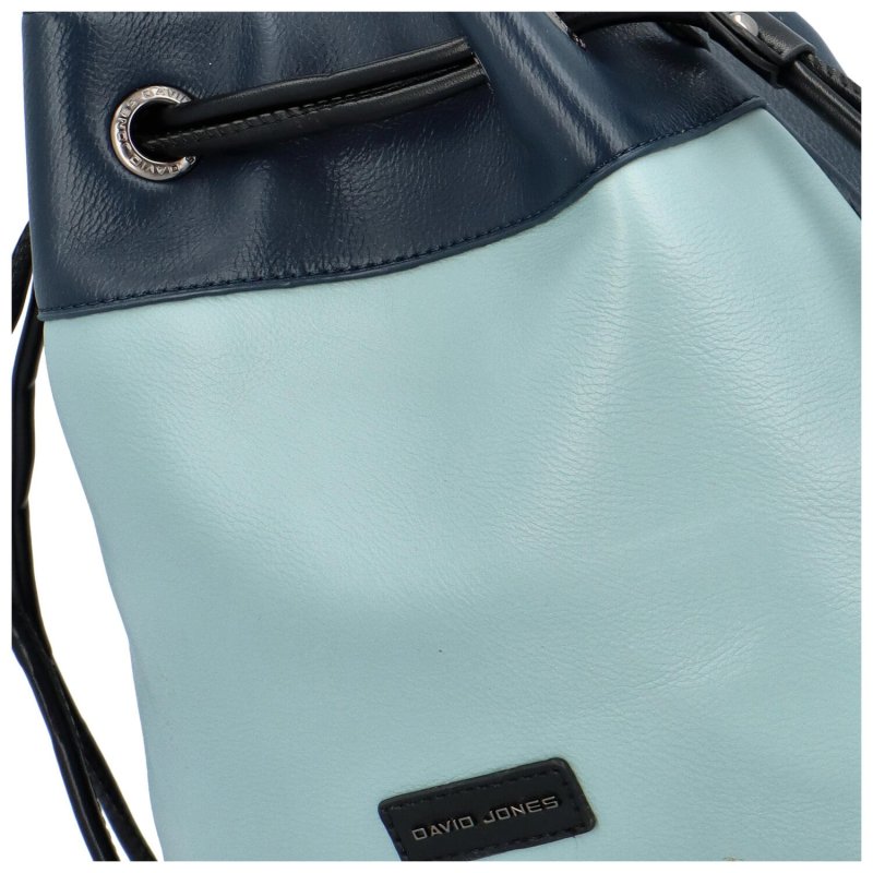 Koženková dámská kabelka ve tvaru vaku Roberta, modrá