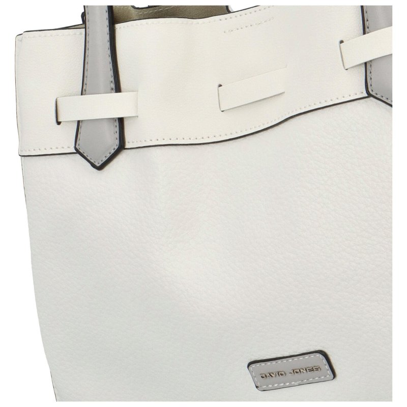 Trendová dámská koženková kabelka April, bílá