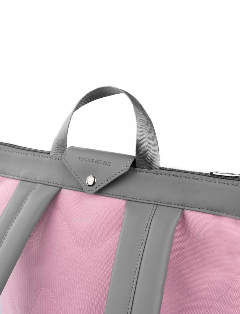 Trendový dámský koženkový batoh VUCH Ravin, šedá