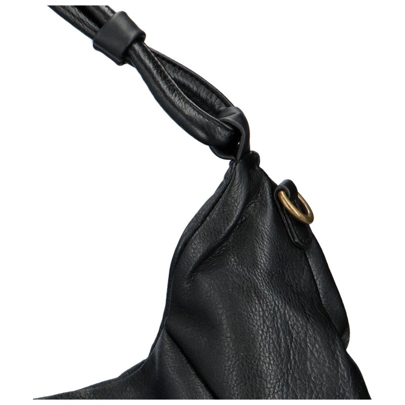 Elegantní dámská koženková kabelka přes rameno Lola, černá