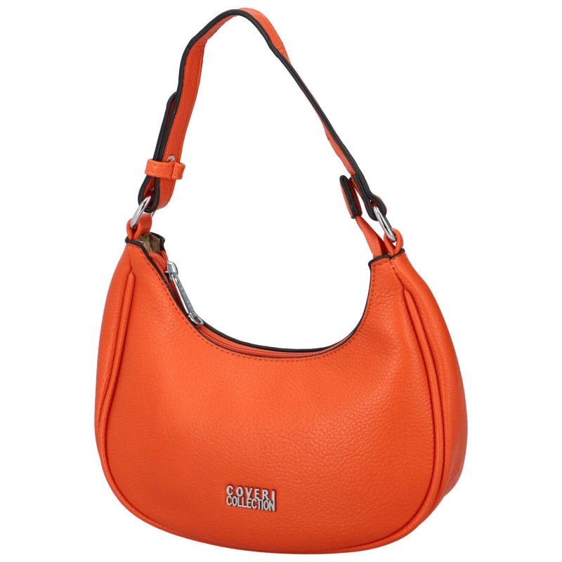 Jednoduchá dámská koženková kabelka přes rameno Alika, oranžová