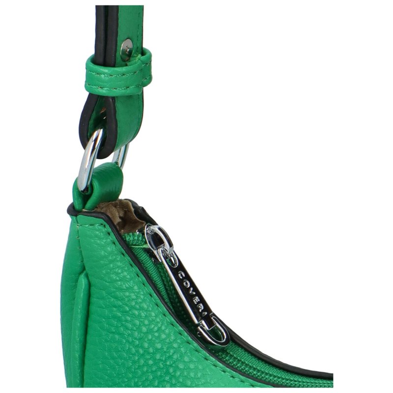Jednoduchá dámská koženková kabelka přes rameno Alika, zelená