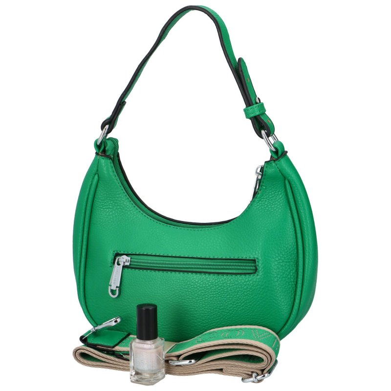 Jednoduchá dámská koženková kabelka přes rameno Alika, zelená