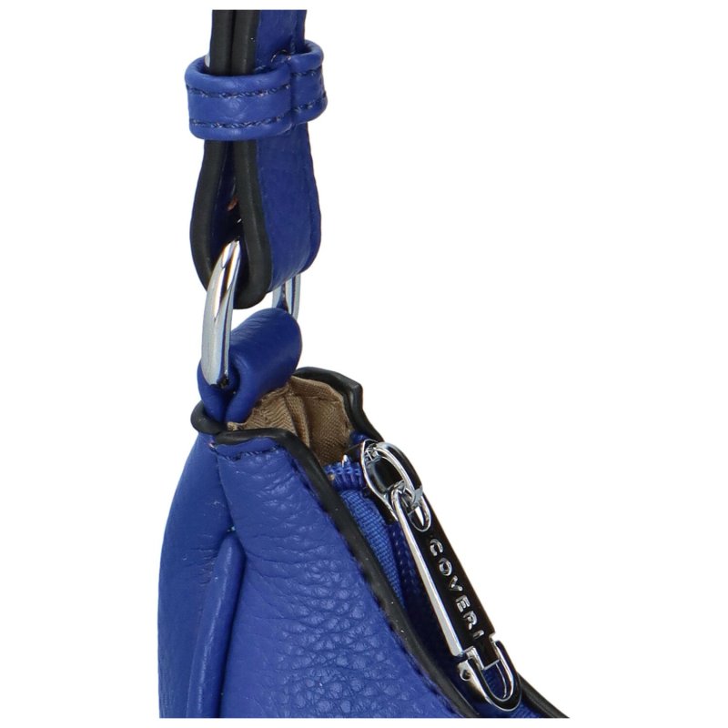Jednoduchá dámská koženková kabelka přes rameno Alika, modrá