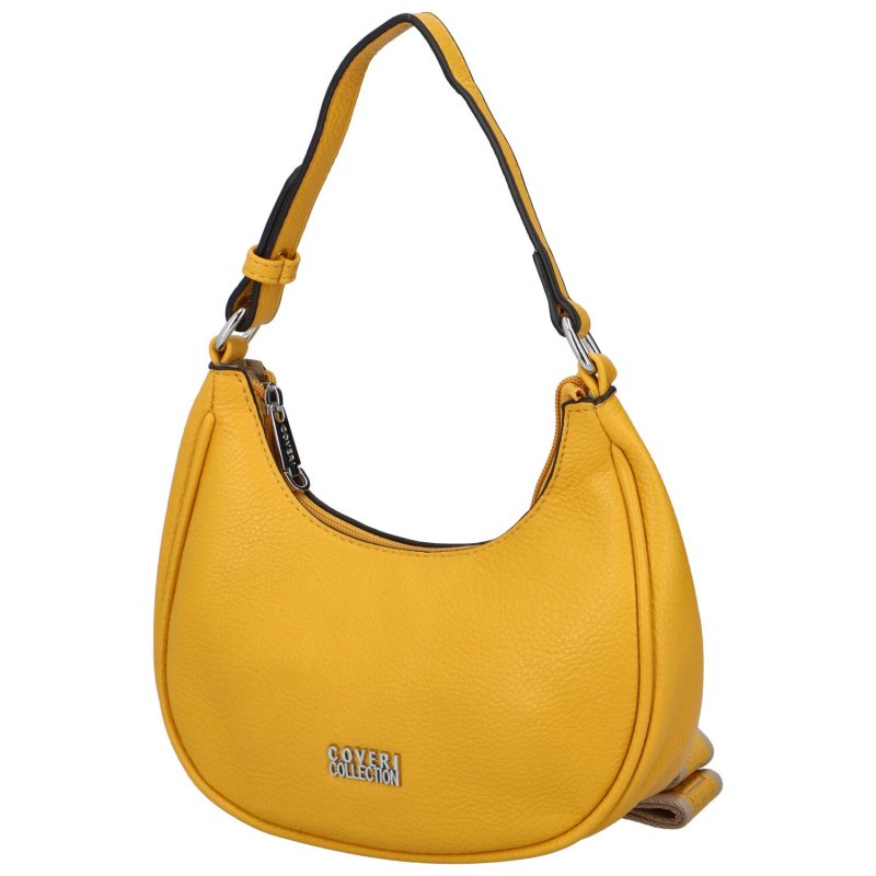 Jednoduchá dámská koženková kabelka přes rameno Alika, žlutá