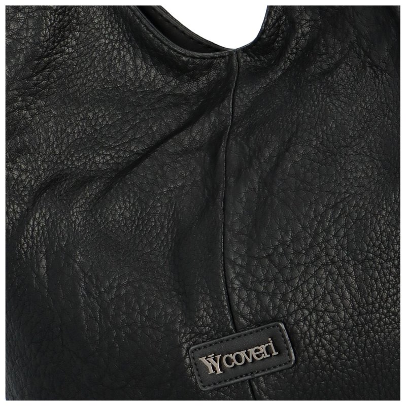 Trendová koženková kabelka přes rameno Fola, černá