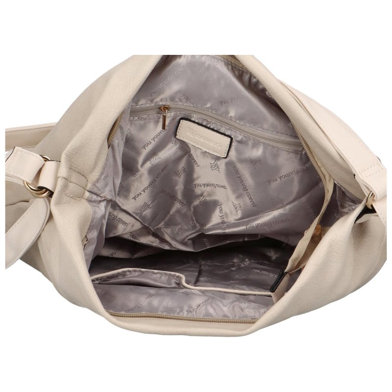 Praktická dámská koženková kabelka/batoh Lucía, béžová