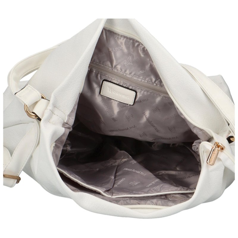 Praktická dámská koženková kabelka/batoh Lucía, bílá