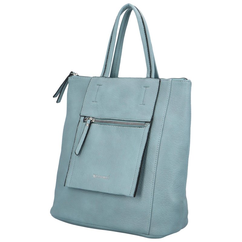 Stylový dámský koženkový batoh Enola, modrá