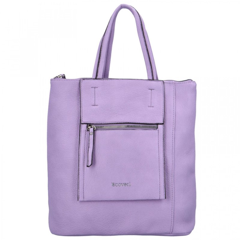 Stylový dámský koženkový batoh Enola, fialová